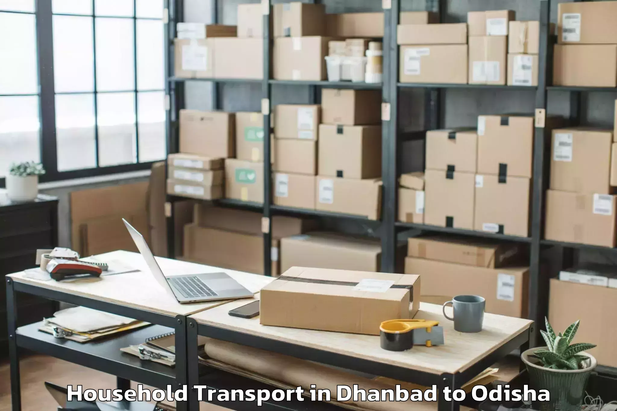 Easy Dhanbad to Tumudibandha Household Transport Booking